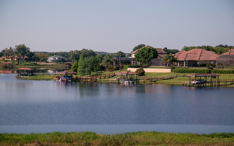 Lake Johns in Orlando Florida view from a home that is settled o